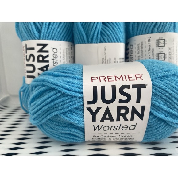 Premier Other - LOT of 4 Premier Just Yarn Worsted 4 Ply Turqouise